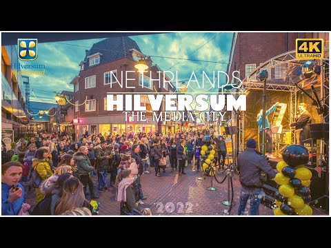 Walking Tour in Netherlands - Hilversum / 4k UHD - Media City