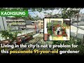 Neighbors alarmed by 91-year-old man gardening on steep tin roof｜Taiwan News