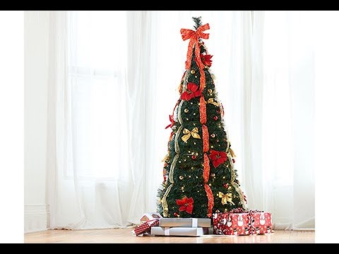 6ft Pop up Christmas Tree Prelit Pull up Christmas Tree with Lights Party  Decor