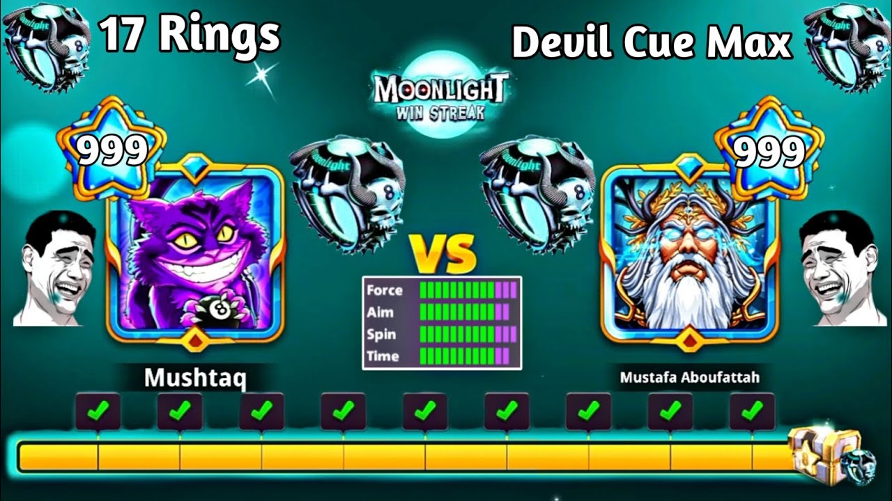 Devil Cue Level Max - 13 Moonlight Winstreak Rings & Free Cue