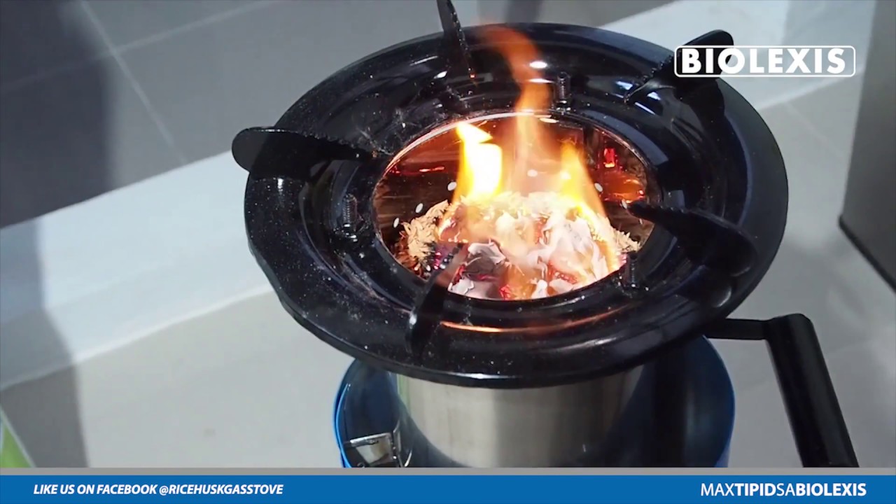 BIOLEXIS Multi Fuel Gasifier Stove/ 12-D Stainless (2018)RICE HUSKS, WOOD,  CORNCOB ETC - YouTube