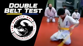 Kyokushin Karate Double Belt Test! Kalani's White to Blue Promotion Wealth