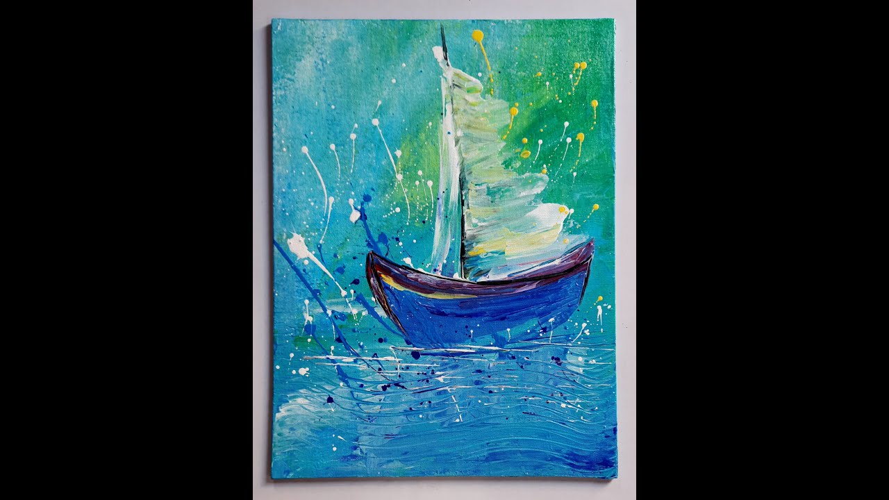 Abstract Ship Art Easy Ship Painting Original work YouTube