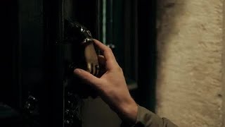 Knocking Using Door Handle Stock Video