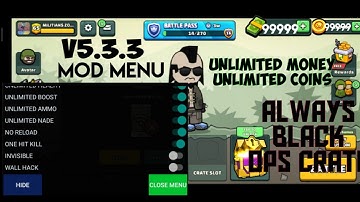 Mini militia hack mod apk v5.3.3 |Mod menu|unlimited cash and coins|unlimited health,ammo,nade