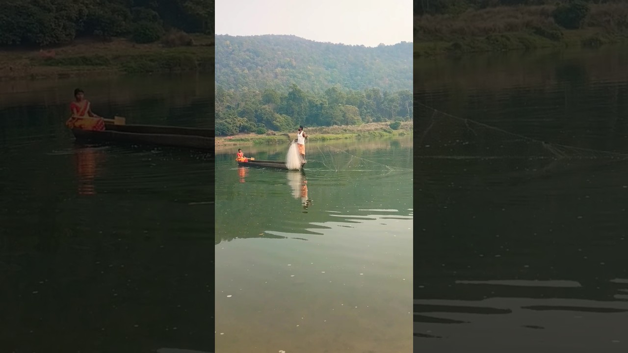 A couple fishing on a boat😮 