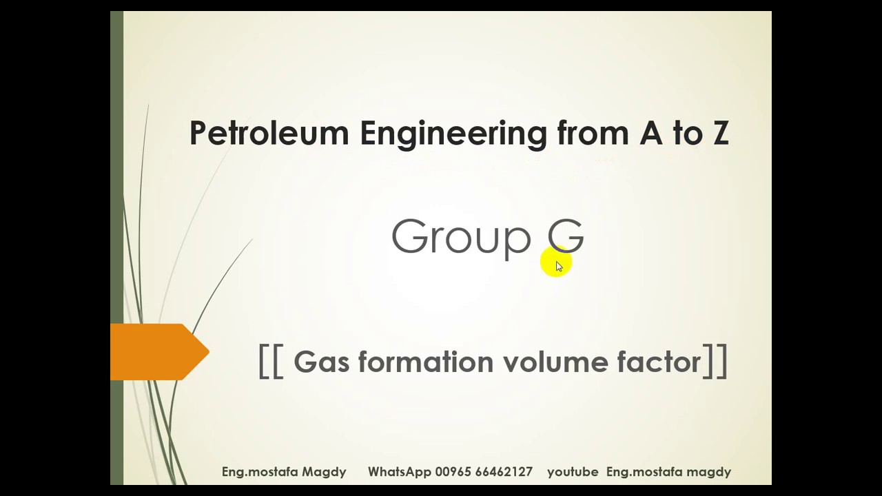 Gas formation volume factor YouTube