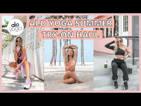 Alo Yoga Try-on Haul ☀️ Summer 2021 | activewear haul + cute yoga outfits 💗