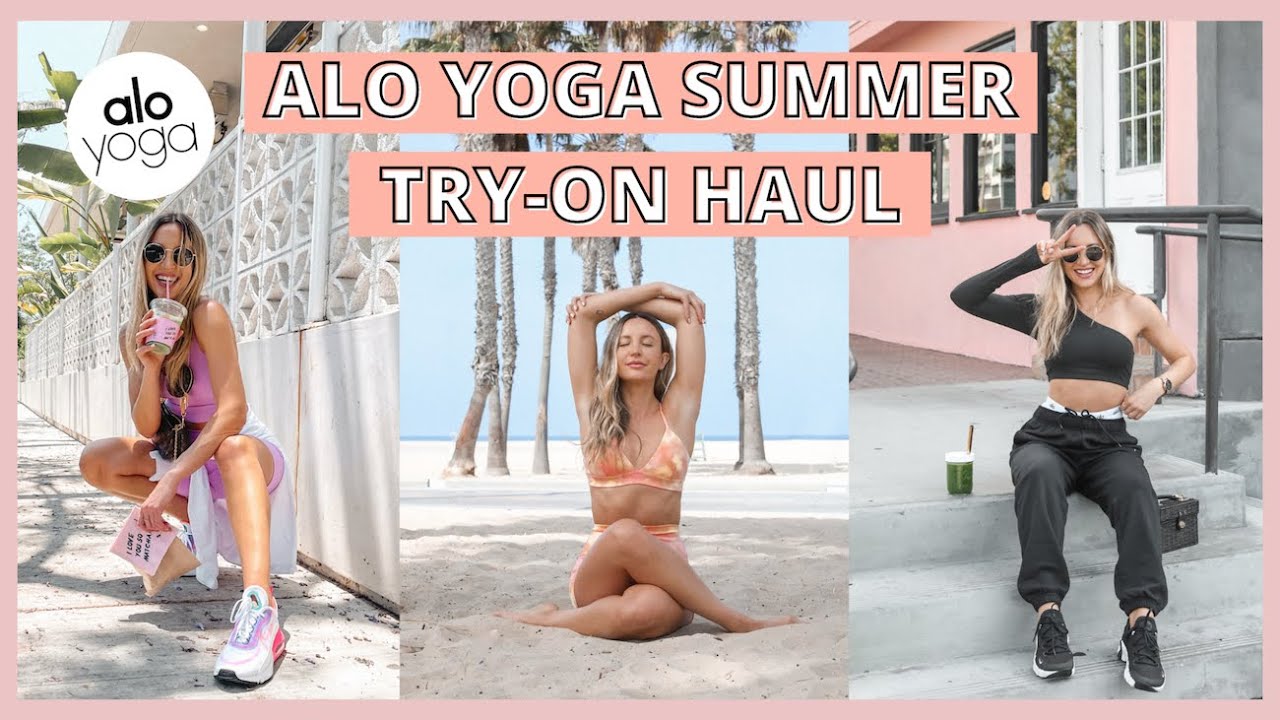 Alo Yoga Try-on Haul ☀️ Summer 2021 | activewear haul + cute yoga outfits 💗