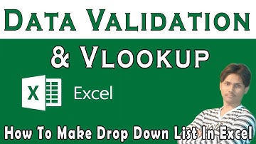 Data Validation and V lookup In Microsoft Excel Tutorial Urdu / Hindi