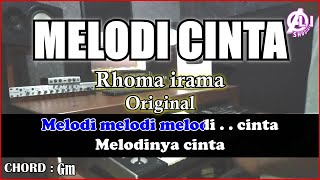 MELODI CINTA - Rhoma irama | Karaoke Dangdut Korg Pa3x (Chord&Lirik) Nada Pria