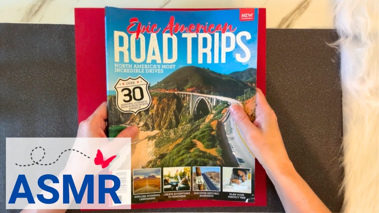 Amazing Road Trips! ASMR Soft Spoken, Flipping Through a Travel Magazine, Vacation Ideas