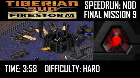 SPEEDRUN: C&C Tiberian Sun Firestorm Nod Final Mission 9 (Hard). NO GLITCH.