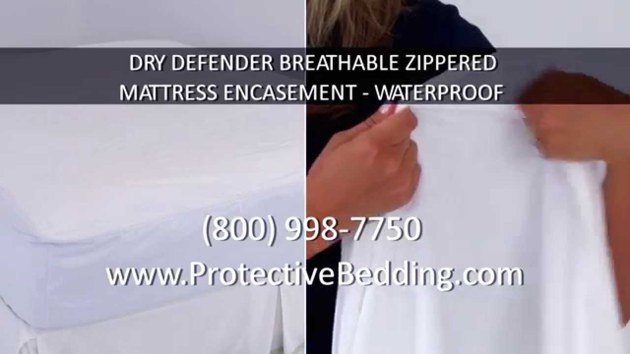 Dry Defender Breathable Zippered Mattress Encasement Waterproof YouTube