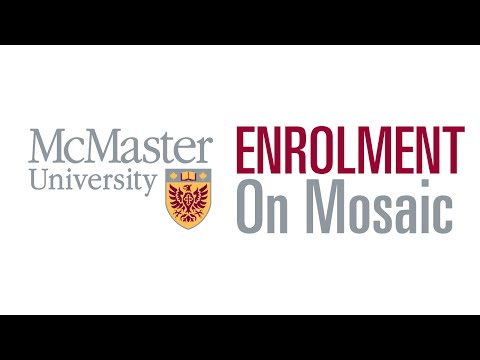 Enrolment on Mosaic