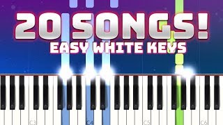 🎵 learn 20 songs on piano (easy white keys) 🎹