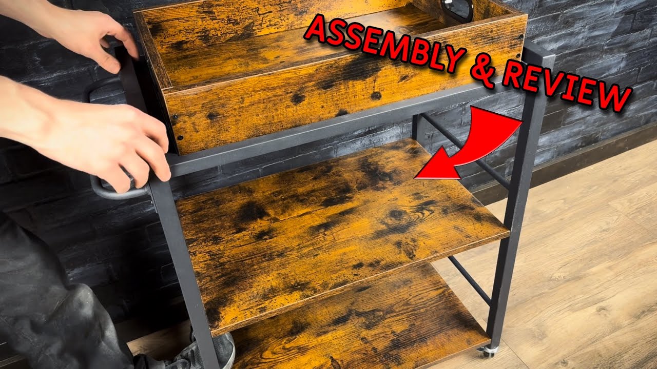 VASAGLE Industial Serving Cart Review YouTube