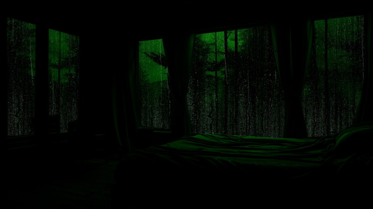 Thunderous Heavy Rain in Forest for Peaceful Mind, Insomnia Help and Full Body Relaxation