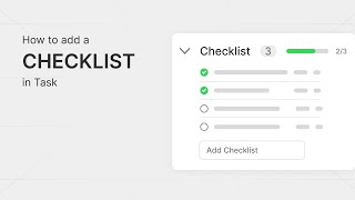 How to Add a Checklist in Tasks