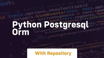python postgresql orm