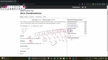 Dice Combinations | CSES Problem Set