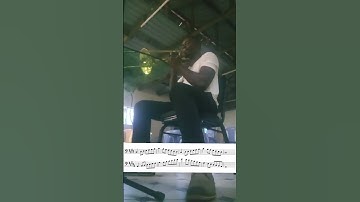 C and G natural minor scales with notes for trombone