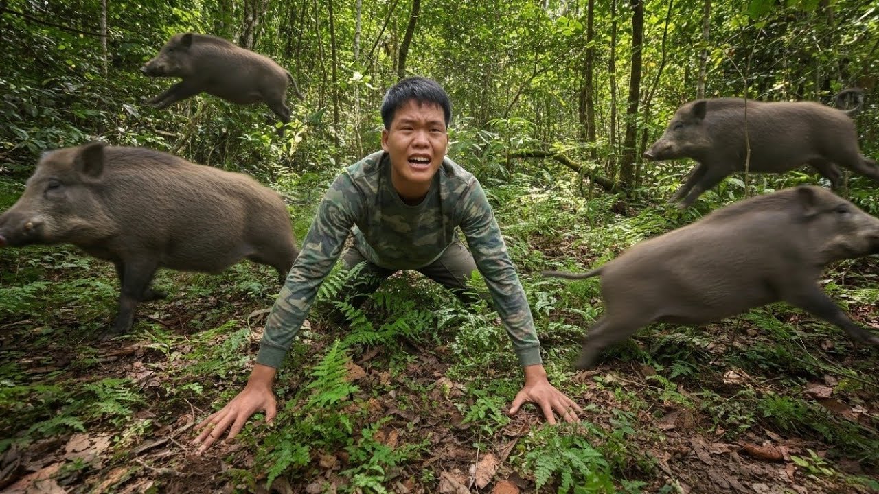 45 Days Solo Survival: Constant Food Search, Trap Building & Confronting Wild Species Alone