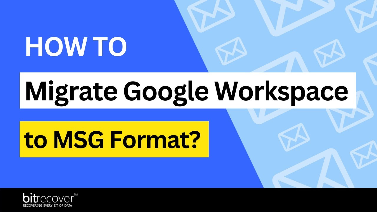 How to Export Google Workspace to MSG Format | Full Video Tutorial ...