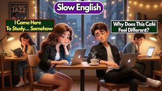 Studying Alone in a 24-Hour Café ☕🌧️ | Cozy Rainy Night English Conversation screenshot 2