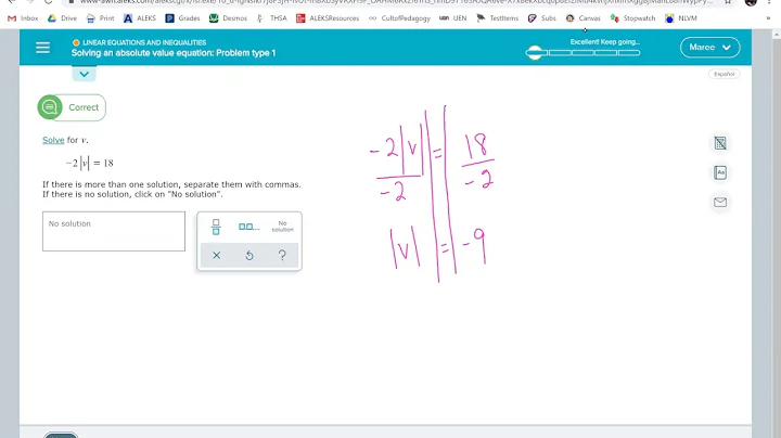 Solving an absolute value equation: Problem type 1