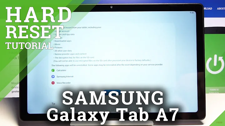 Hard Reset for SAMSUNG Galaxy Tab A7 – Wipe Data / Remove Screen Lock