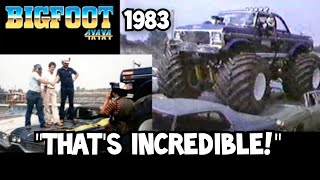 BIGFOOT on 'THAT'S INCREDIBLE!' USA1 IN 1983! FULL FEATURE AND RACE!