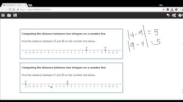 Computing the distance between two points on a number line