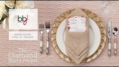Step-by-Step Diamond Menu Pocket Linen Napkin Folding Guide