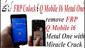 QMobile I6 Metal One (Google Account) / FRP Bypass With PC Urdu/Hindi