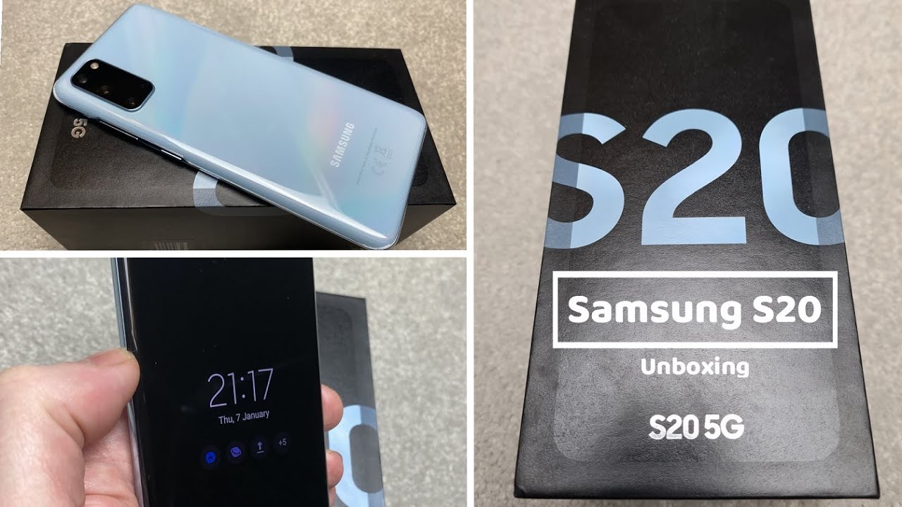 Samsung S20 5G Unboxing - Cloud Blue (4K) - YouTube