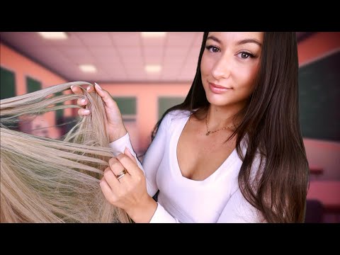 ASMR Girl In The Back Of Class Plays With Your Hair 💕 Personal Attention