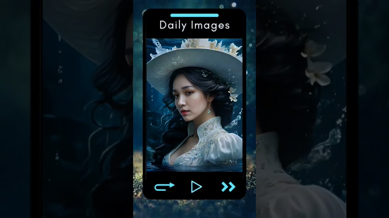 Goddess of the sea, beautiful fantasy art realistic portrait 