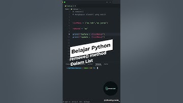 Belajar Python Dasar Untuk Pemula - remove() method Dalam List