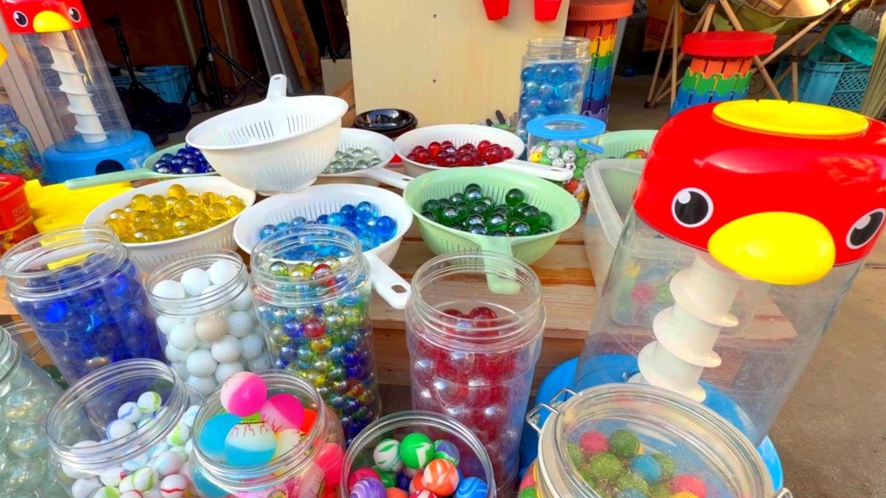 Marble Run Super ASMR ⭐ Antique Wooden Circle & Transparent Pipe Ramp