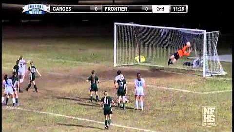 From the long free kick, #11 Julisa Vasquez of Frontier scores the only goal of the game.  Frontier