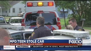 16-year-old leads police on chase in stolen vehicle
