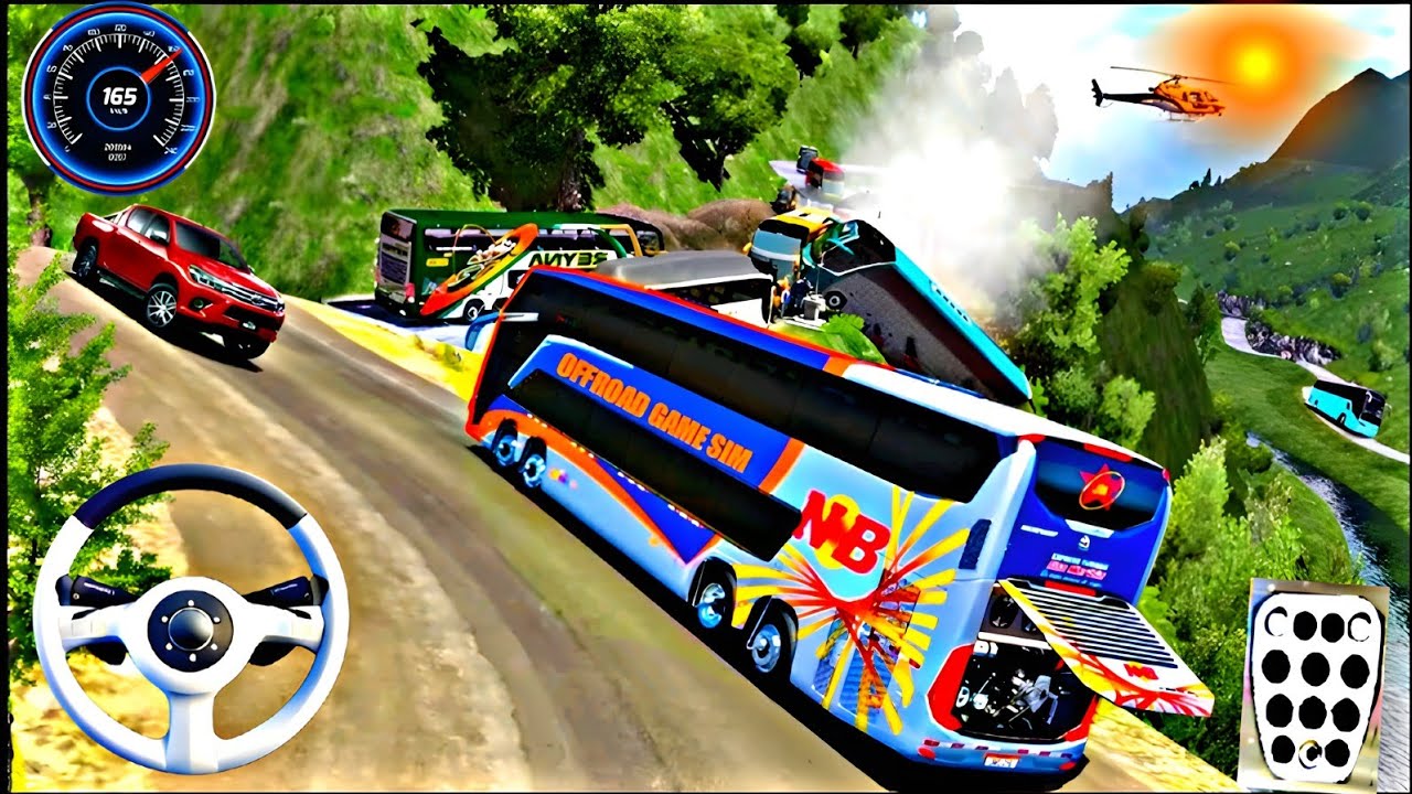 Indian Bus Driving Hills Road in Winter __ viral Indian Bus game ...