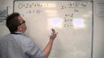 AQA Core 1 3.07c Solving a Quadratic Equation by using the Quadratic Formula