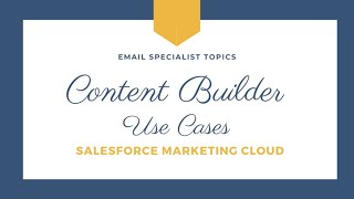 Marketing Cloud Content Builder