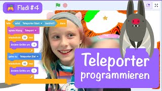 Scratch Spiel programmieren (Teil 4): Teleporter bauen & animieren