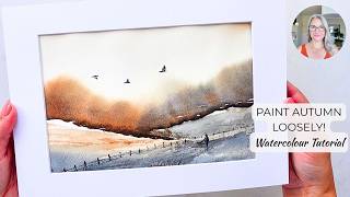 Loose Autumn Watercolour | Paint a Landscape with Just 2 Colours