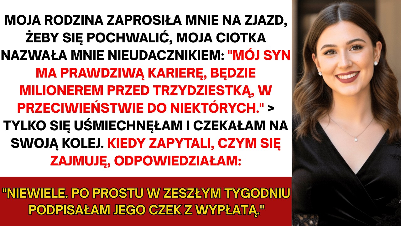 Mama błagała mnie, żebym przyjechała na rodzinny zjazd. „Ciocia Hanna specjalnie pytała, czy będziesz. Mówiła, że się o ciebie martwi.” Wiedziałam, co to znaczy: miałam być tłem dla sukcesu...