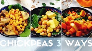 :    + 3   // CHICKPEAS  3 WAYS