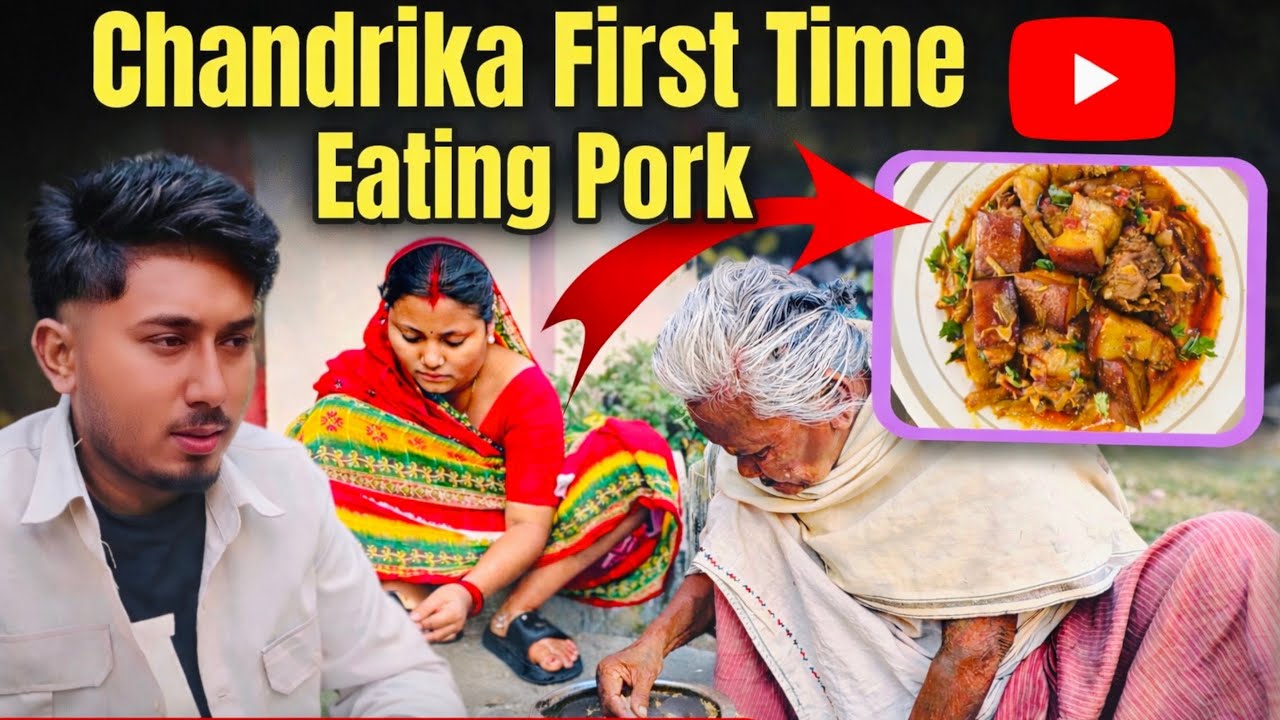 Chandrika First Time Eating Pork 🐷😍